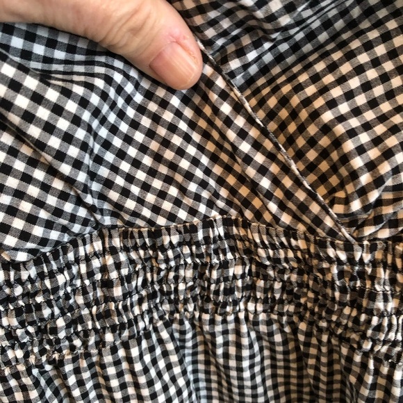 Denver Hayes XL Black and White Checkered Dress with built in bra- gently used - Picture 4 of 7